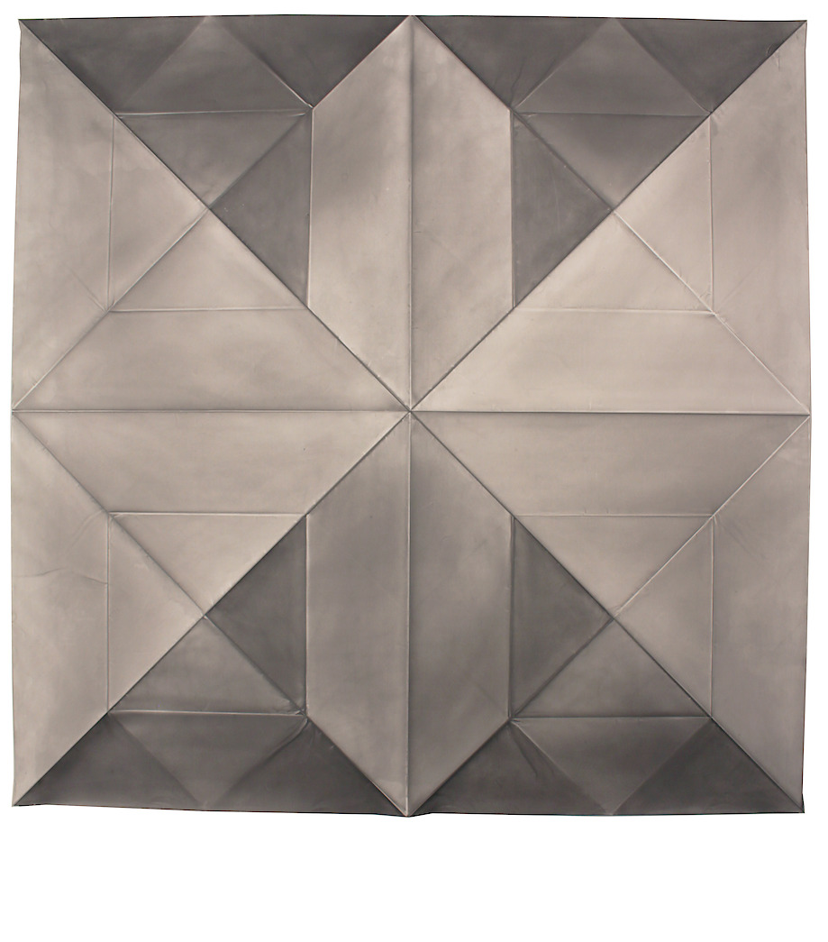 Large Square Folded, 2016, graphite on Terraskin