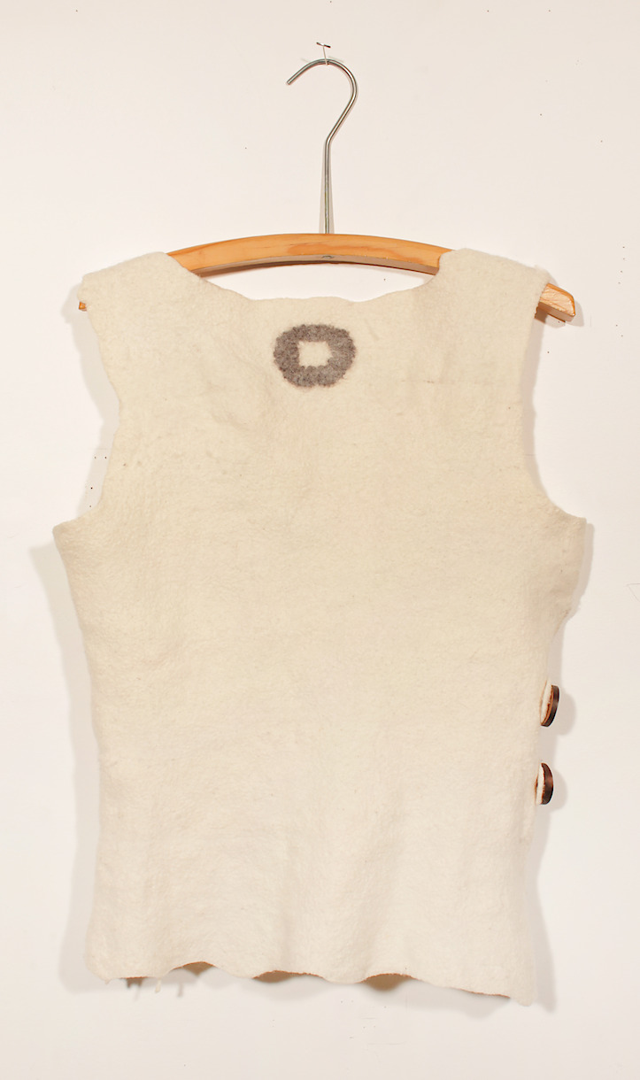 White Wet Felted Top, 2013 (back)