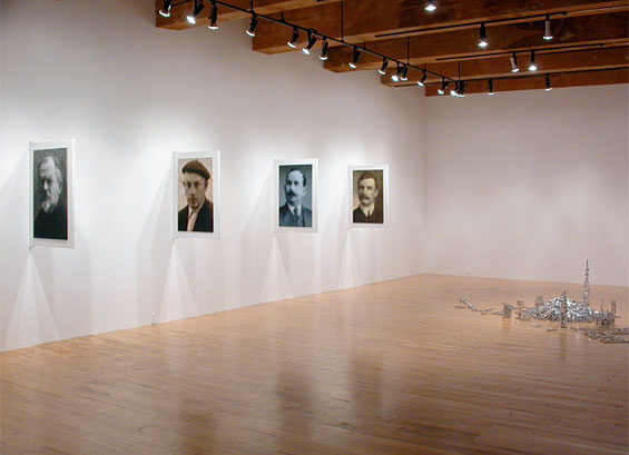 Four men whom I never met and who never knew each other but whose bloodlines converge in my children, 2003, installation view